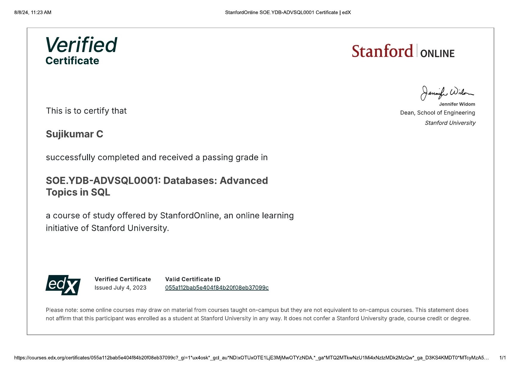 Advanced SQL